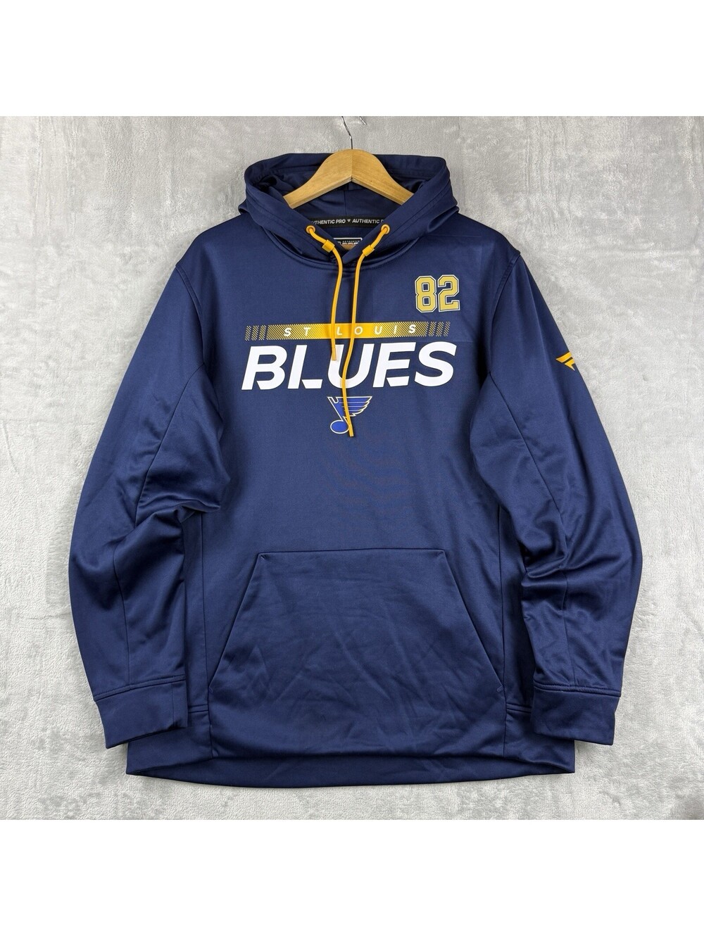 St. Louis Blues Fanatics Authentic Pro Men’s L Hoodie NHL Performance Athletic
